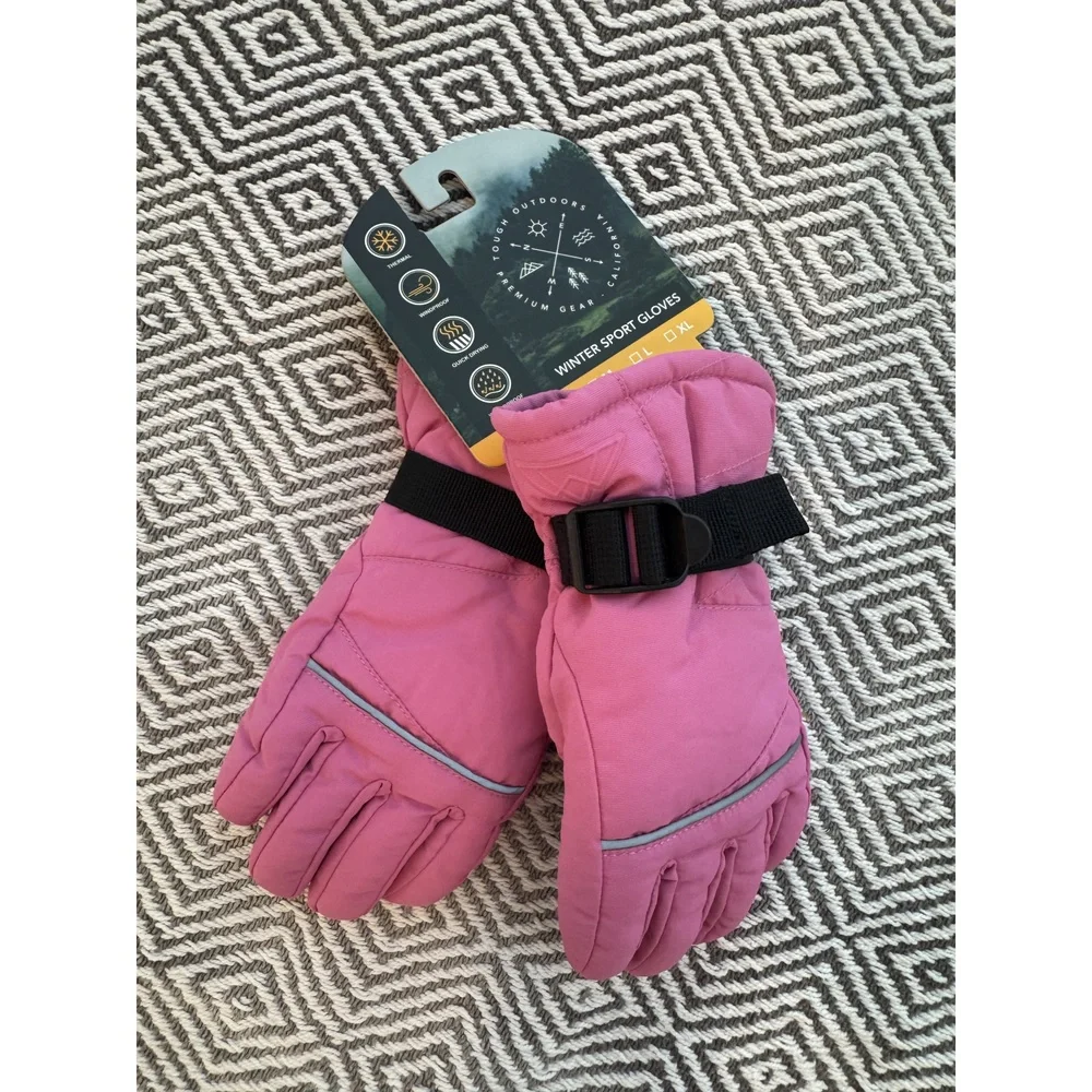 Winter Sport Pink Gloves Size Small Thermal Windproof Waterproof